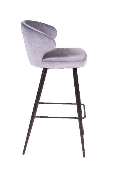 Стул барный Richard, бархат светло-серый 26 - Вид 5