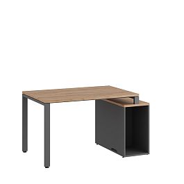 Стол на опорной тумбе Tess 120x80x75 дуб крафт золотой - Фото предпросмотра