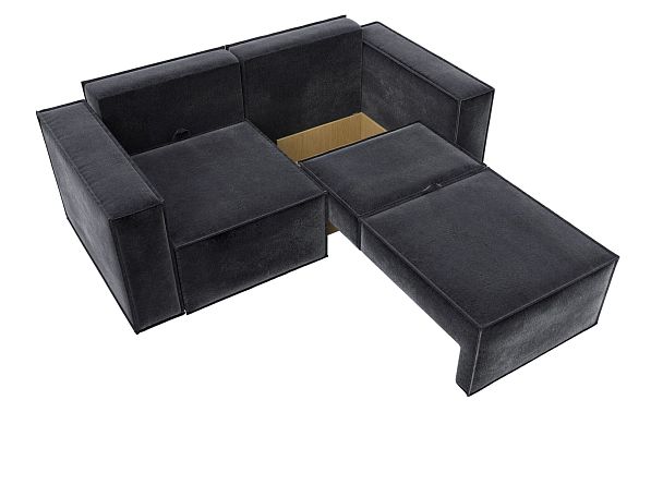 Диван прямой Куба мини Велюр серый - Вид 7