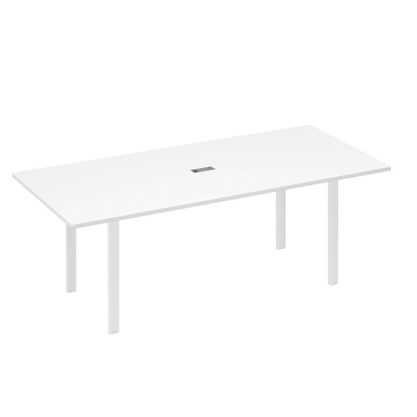 Стол 220 для переговорной каркасе UNO A4 А4 Б1 124 БП белый премиум / металлокаркас белый - Вид 1