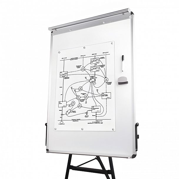 Доска-флипчарт магнитно-маркерная 70х100 см, тренога, ГАРАНТИЯ 10 ЛЕТ, BRAUBERG, 231720 - Вид 9