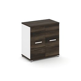 Concept Распаш. шкаф опорный/приставной CN.SOPR-001 W Дуб Мали/Белый Бриллиант/Металл Белый 720*420*750 - Фото предпросмотра