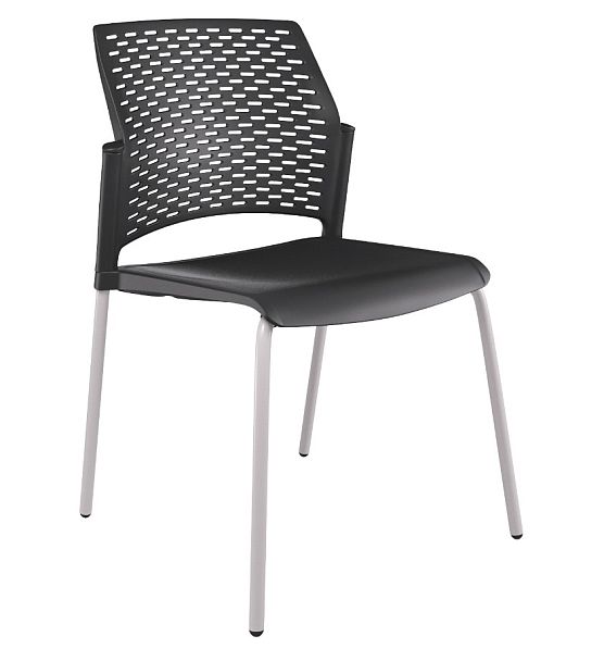Rewind стул без подлокотников каркас серый/пластик черный "Кресла для посетителей"  ТК-001854000005 черный - Вид 1