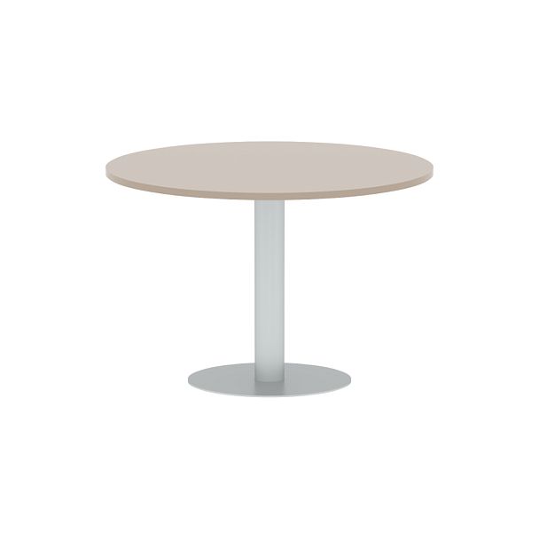 Конференц стол ПРГ-100 Мокачино/Алюминий D1000х750 - Вид 1