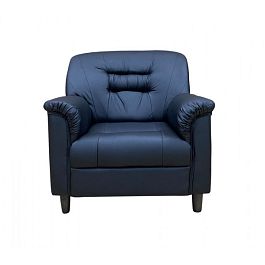 (ets-k-b) Кресло Етси, искусственная кожа цвет черный Ecotex 3001 - Фото предпросмотра