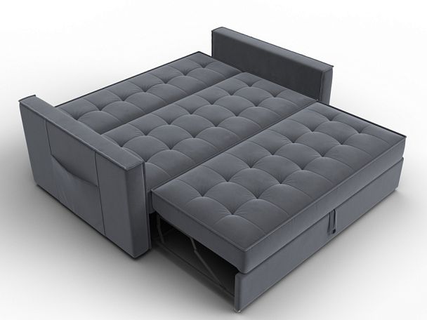 Диван прямой Лига-104 (140) Велюр серый - Вид 8