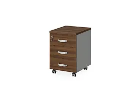 БЕРЛИН / BERLIN Тумба мобильная 400х500х610 Орех Вармия/Серый - Фото предпросмотра