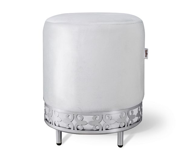 Банкетка Sheffilton SHT-B20-1 серое облако/хром лак - Вид 2