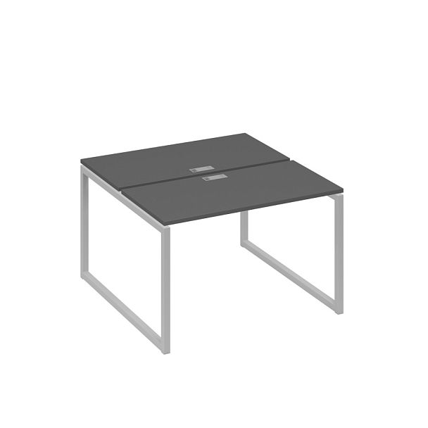 Рабочая станция с опорами QUATTRO (2х120) A4 А4 Б4 170 БП антрацит премиум / металлокаркас серый - Вид 1