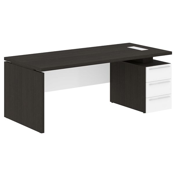 Стол письменный СП-064-25-05(R) Дуб Мореный/Белый глянец 2000х900х750 KANON - Вид 1