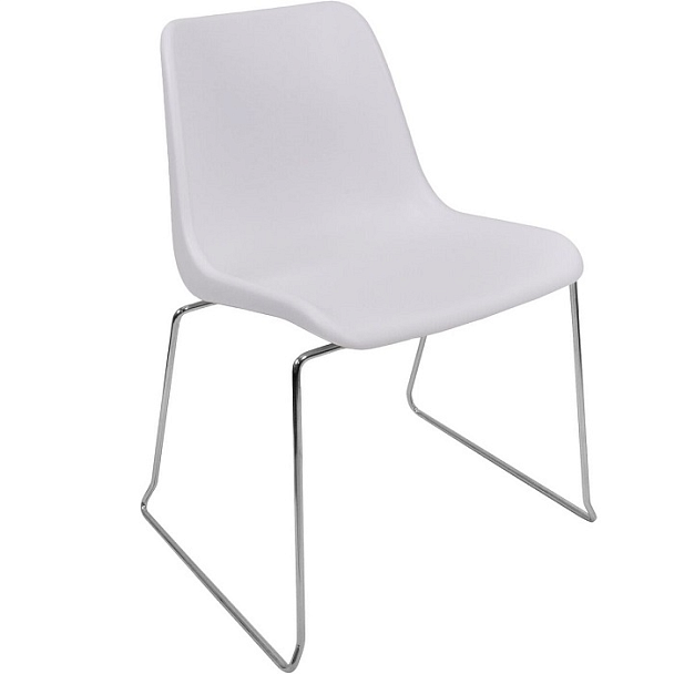 Стул Vicenza (пруток), каркас Хром, белый, РП+ИК, стопируемый - Вид 1