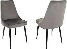 Стул для дома Бюрократ CH-K4_2 комплект 2шт т.серый Holland 18 металл черный на ножках (CH-K4_1/HL18_2) - Фото предпросмотра
