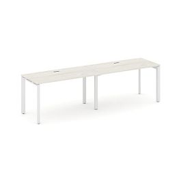 Style Project Next Рабочая станция односторонняя SN-59P.ORS-012 Дуб Наварра/Металл Белый/Белый Заглушка 2360*700*750 - Фото предпросмотра