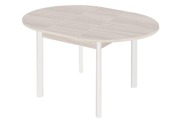 Стол круглый раздвижной из комплекта СКБ Снег (Лак),Ясень шимо светлый - Вид 2