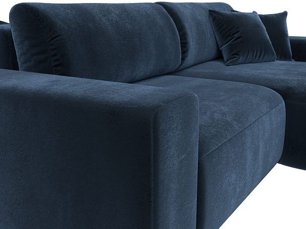 Диван угловой Лига-036 НПБ Классик правый угол Велюр синий - Вид 4