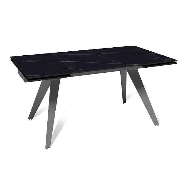 Стол раскладной Rhein (160+40+40), керамика матовая Black gold - Вид 1