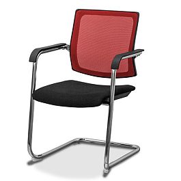 Стул Домино X спинка-сетка сетка/ткань TW / серая B50/ серая TW50 - Фото предпросмотра