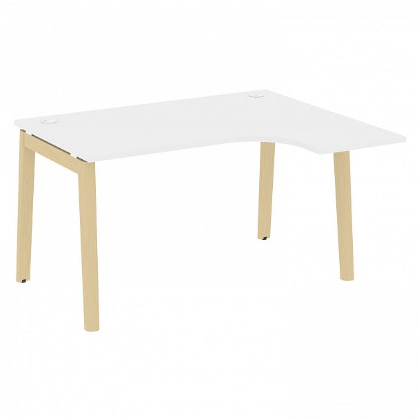 Стол эргономичный "Onix wood" OW.SA-3 белый/дуб светлый - Вид 1