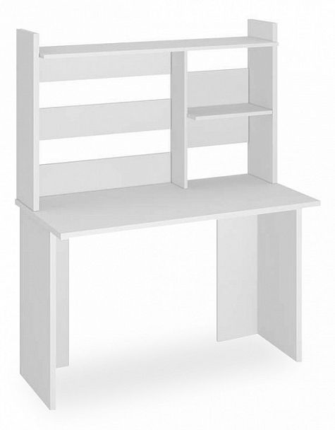 Стол компьютерный Нельсон Lite СКЛ-Прям120(без тумбы)+НКЛ-120 Белый - Вид 1