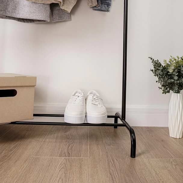 Вешалка для плечиков "Радуга-1", 1500х820х390 мм, металл, черная, ВНП 298 Ч - Вид 6