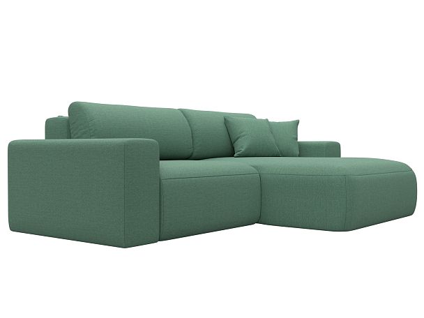 Диван угловой Лига-036 НПБ Классик правый угол Рогожка зеленый - Вид 3