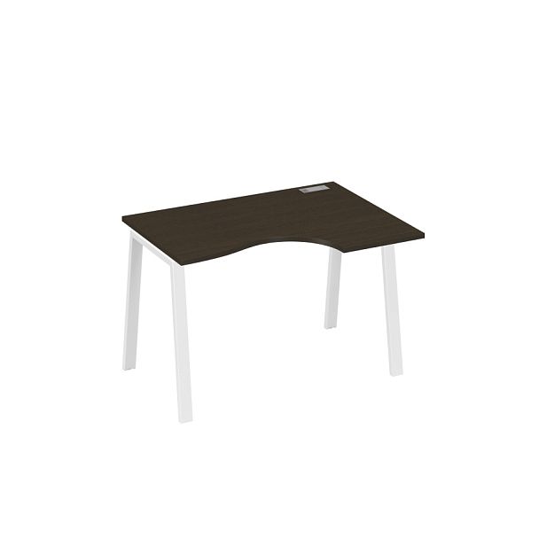 Стол эргономичный правый "Классика" на металлокаркасе TRE A4 А4 Б3 042 БП венге / металлокаркас белый - Вид 1