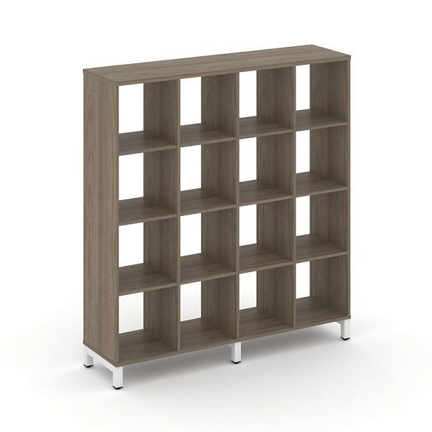 Стайл Проджект Каркас стеллажа 4 яр. SN.KS-440 Вяз Благородный/Металл Белый 1488*400*1615 - Вид 1