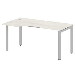 Metal System Quattro Стол криволинейный левый на П-образном м/к 50БП.СА-1 (L) Дуб наварра/Серый металл 1600*900*750 - Фото предпросмотра