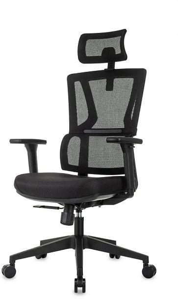 Кресло эргономичное Бюрократ MC-711N-H черный сетка/ткань с подголов. крестов. пластик - Вид 2