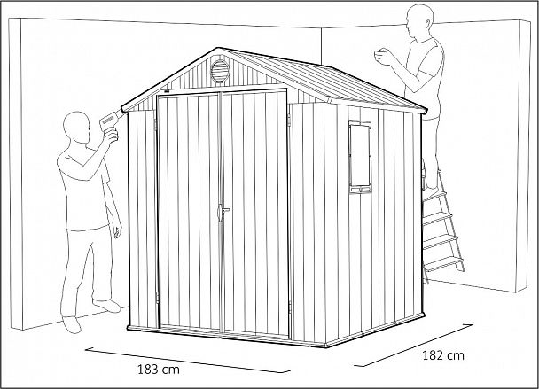 Сарай "Darwin 6*6" brown - Вид 7