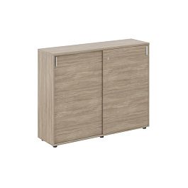 Шкаф купе 1438х400х1125 средний, с замком / корпус: дуб темный, фасады: дуб темный Сигма / Sigma - Фото предпросмотра