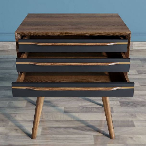 Тумба прикроватная "Bruni Black" BR-48 - Вид 2