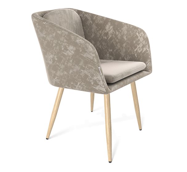 Стул Sheffilton SHT-ST43-1/S95-WH карамельный латте/прозрачный лак/черный муар - Вид 1