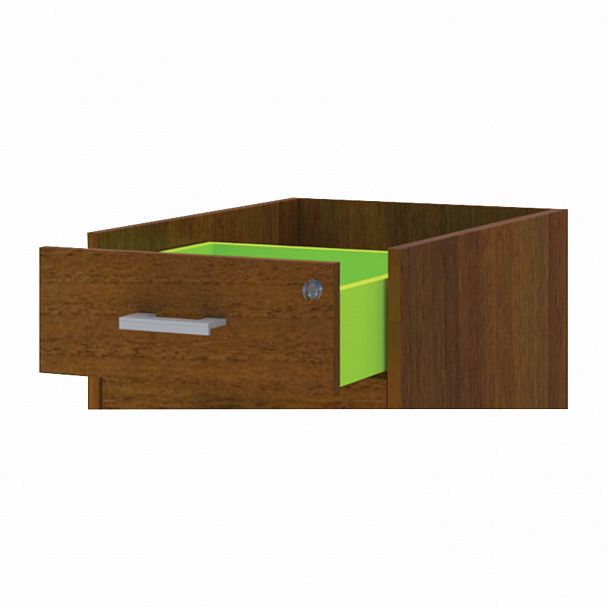 Тумба подкатная "Арго", 440х450х580 мм, 3 ящика, замок, орех - Вид 3