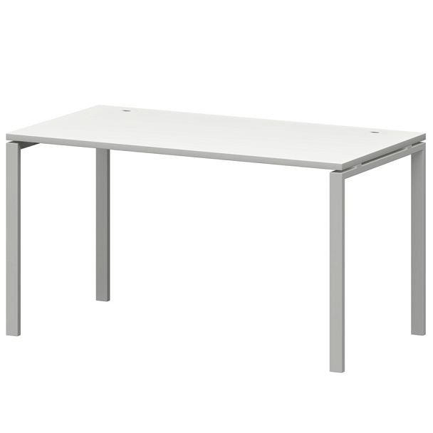 Стол на металлокаркасе СМС25-П-12К.73.Пр25 Белый/Белый 1200x730x750 Смарт - Вид 1