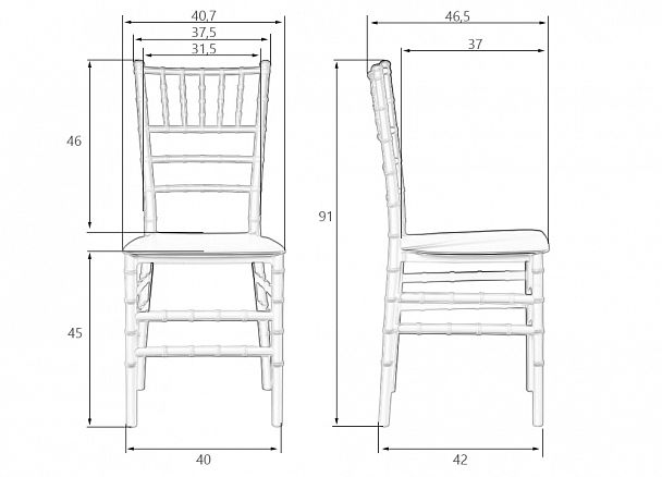 Стул обеденный DOBRIN LINDA (белый) - Вид 10
