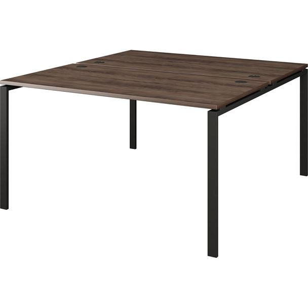 Бенч двойной на 2 рабочих места АМБ-002 дуб апрель/Антрацит 1200x1496x760 Арго-М - Вид 1