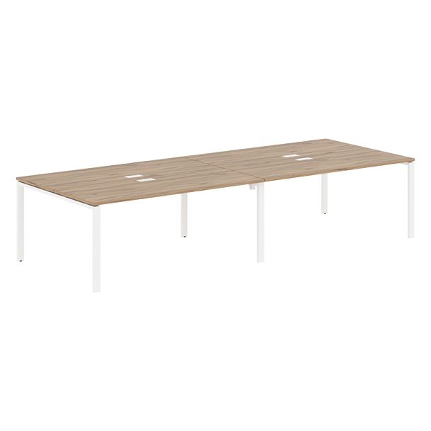 Стол 4-х местный EUWST 3513 Дуб Денвер светлый/Белый 3526х1346х750 EDIS - Вид 1