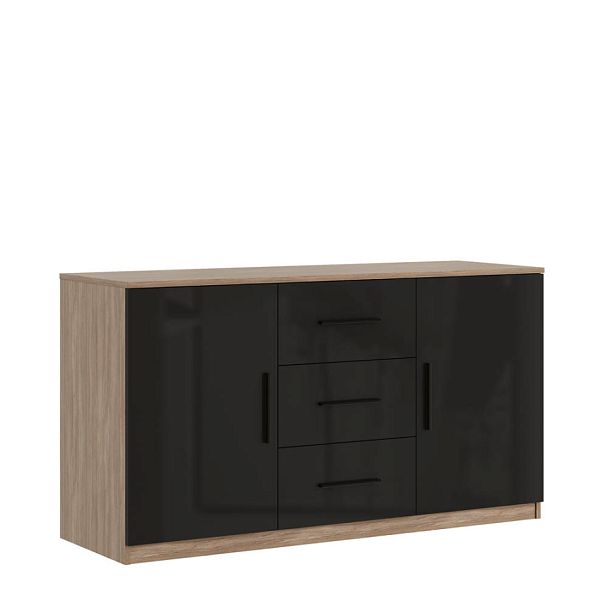 Креденция с ящиками, глянец Asti 135x45x74,2 дуб черный - Вид 1