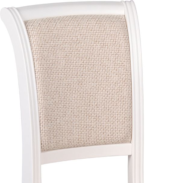 Комплект деревянных стульев с мягким сиденьем Арктос Белый/Кремовая рогожка, 4 шт. - Вид 8