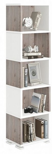 Стеллаж-колонка Домино СБ-15/5 Белый/Нельсон - Вид 2