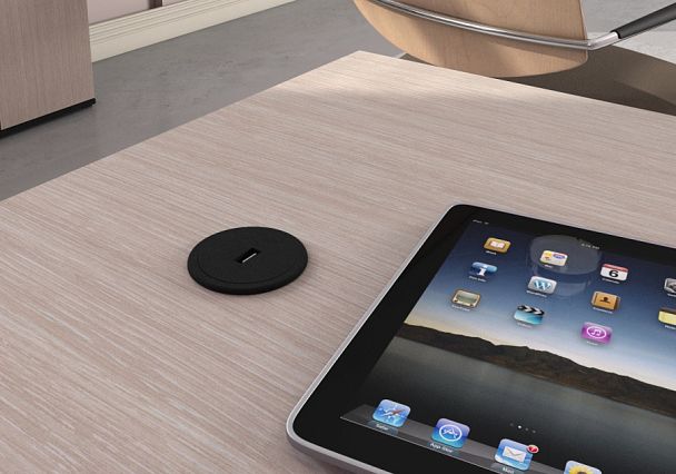 Встраиваемая зарядка+USB "Формат"  ПК-АСС-РЗ/ЗУ-В1-07 серый - Вид 1