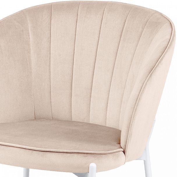 Комплект кухонных стульев Миэль кремовый велюр/белый, 3 шт. - Вид 6