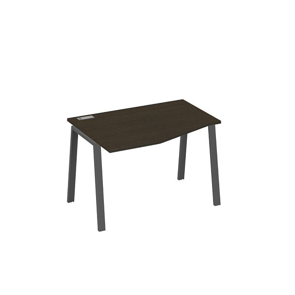 Стол эргономичный левый "Техно" на металлокаркасе TRE A4 А4 Б3 061 БП венге / металлокаркас антрацит - Вид 1