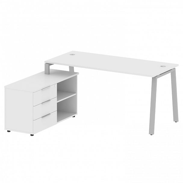 Рабочая станция "Metal System" БА.РС-СТС-2.4 белый/серый - Вид 2