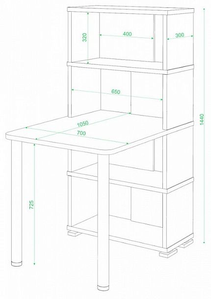 Стол компьютерный Домино СБ-10М/4 Шамони - Вид 2