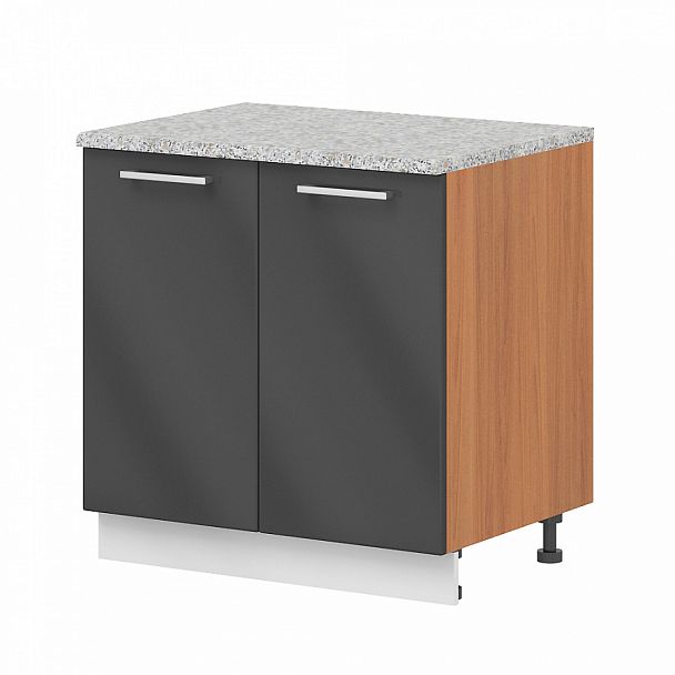 Шкаф напольный 80 "Шкафы-купе с тремя дверями" ПК-ЭКО-Ш73Х80НП/Д-В1-1009 итальянский орех - Вид 1