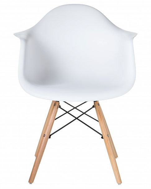 Стул обеденный DOBRIN DAW (ножки светлый бук, цвет сиденья белый) - Вид 6