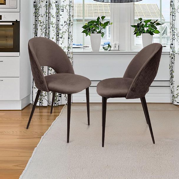 Стул Max ромб, бархат антрацит 14 - Вид 4