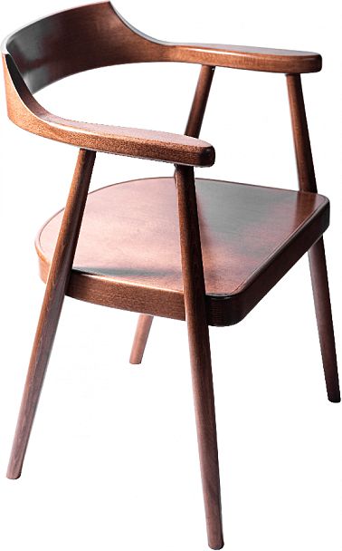 Стул деревянный с подлокотниками Боэн светлый орех - Вид 3